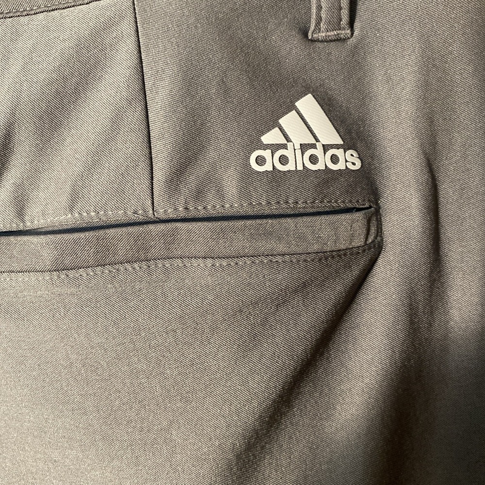 Adidas Golf Pants Men 34 x 32 Gray Stretch Straight Polyester Nylon Spandex - Picture 4 of 8
